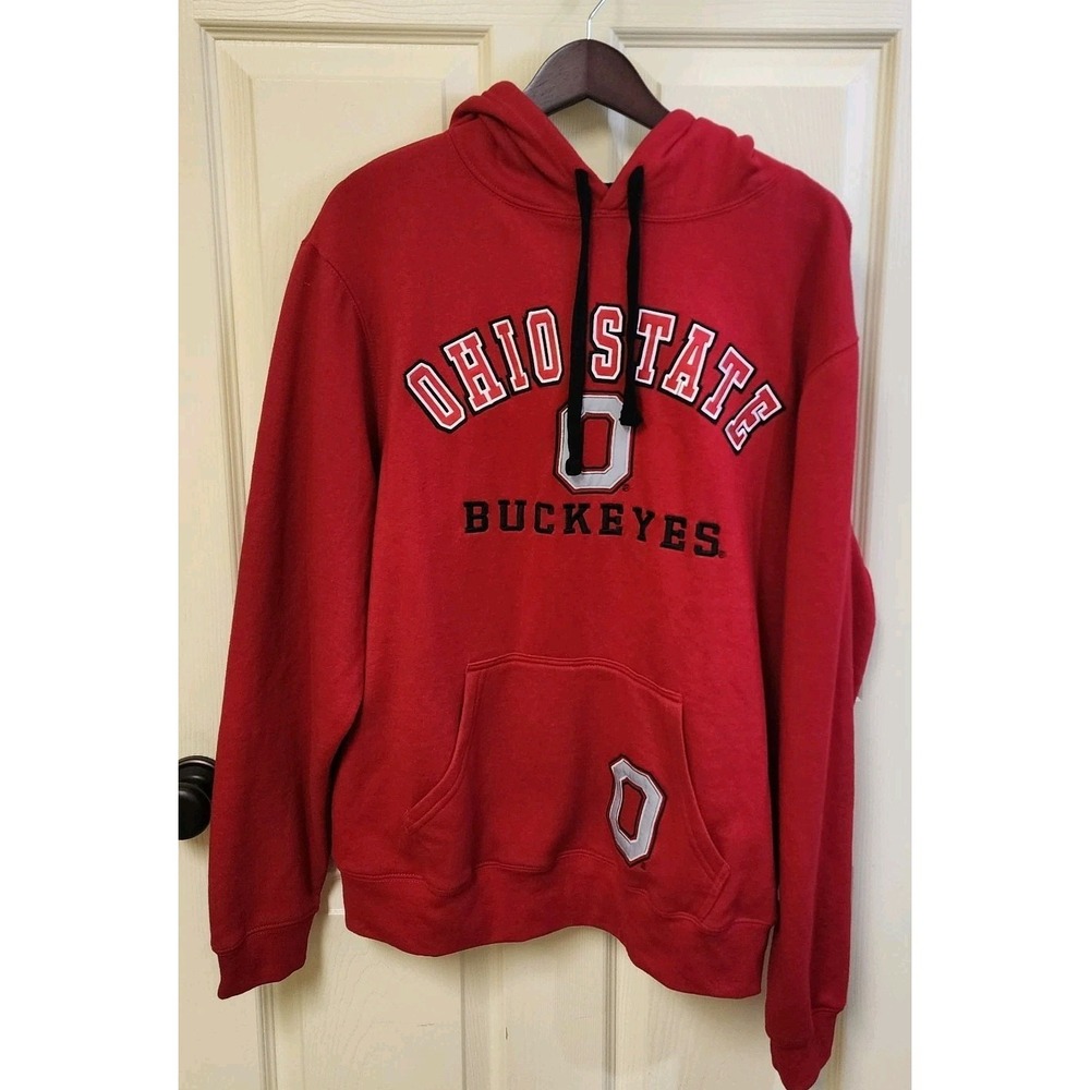 Men Ohio State Authentic Apparel Red XL Hoodie With Front Pocket